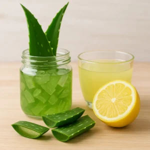 Aloe Vera and Lemon Juice Face Mask