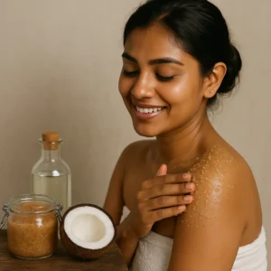 Coconut Oil and Sugar Scrub