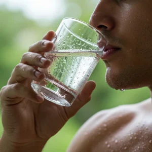 Drinking Enough Water for men skin care