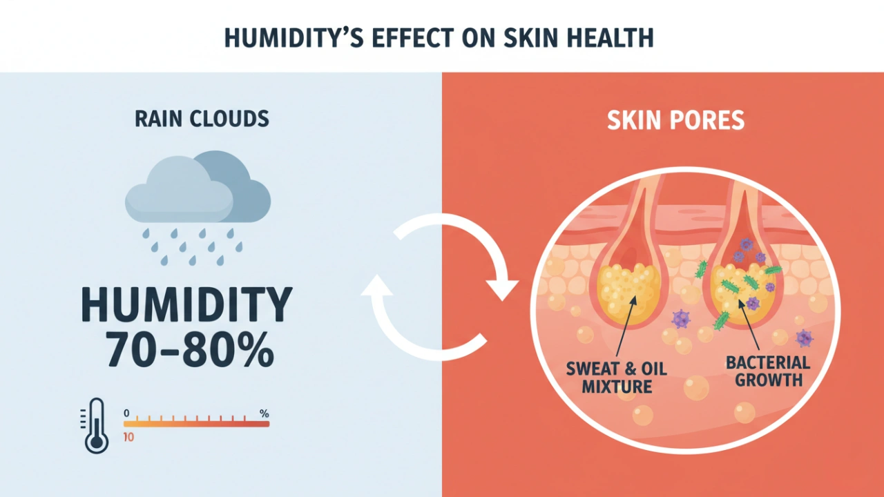 How Pune's monsoon humidity affects post-acne mark healing and increases bacterial growth