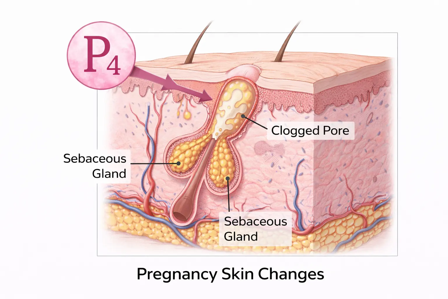 Pregnancy acne causes hormonal changes sebaceous glands Pune dermatologist