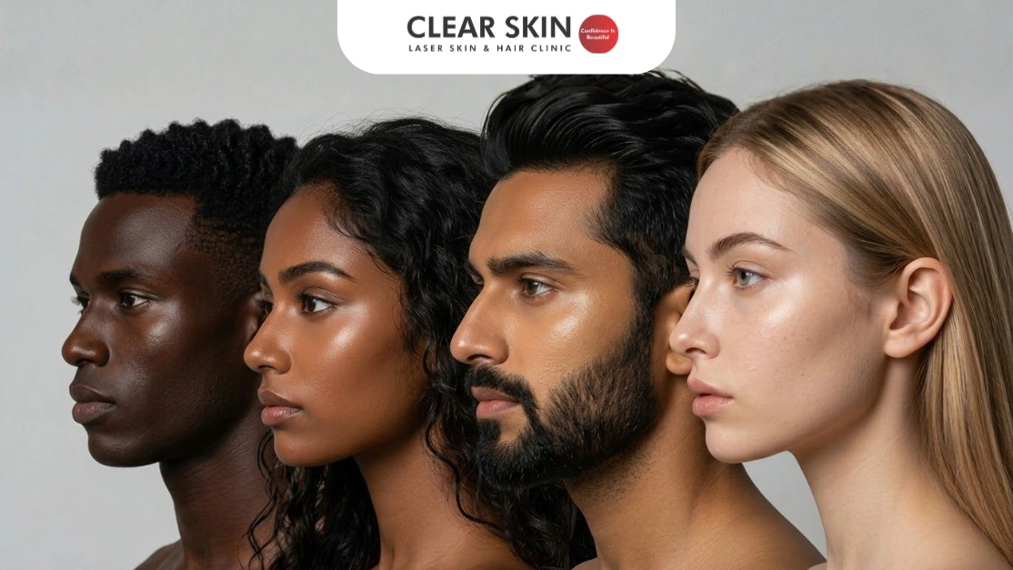 Why laser hair removal results vary - skin type and hair colour factors at Clear Skin Clinic Pune