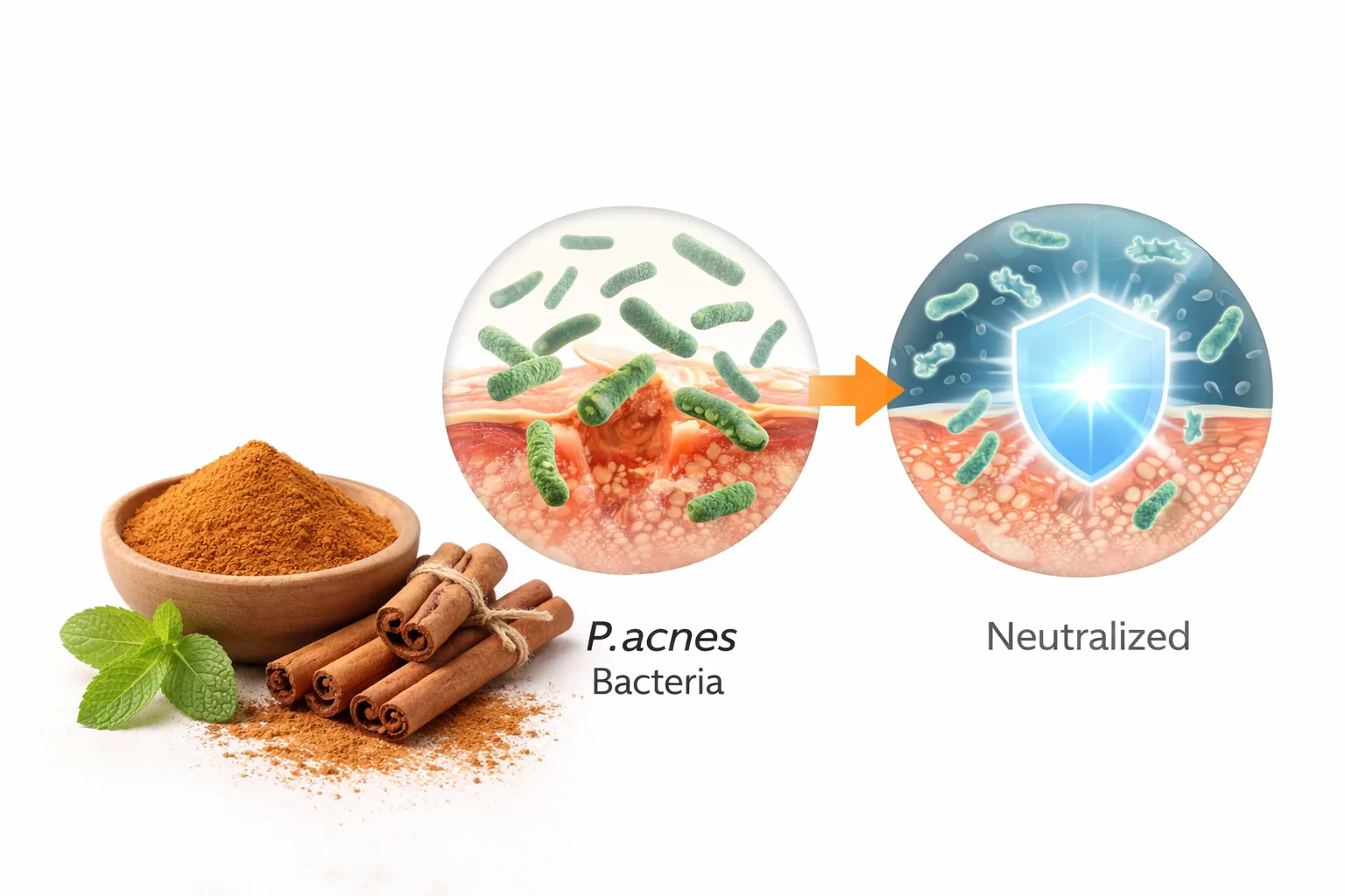How cinnamon's antibacterial properties fight acne-causing bacteria