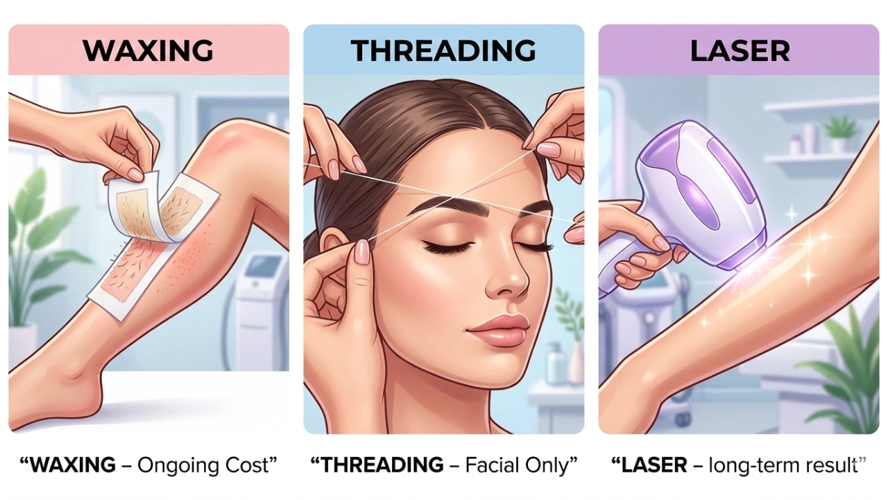 Laser vs Waxing vs Threading in Pune