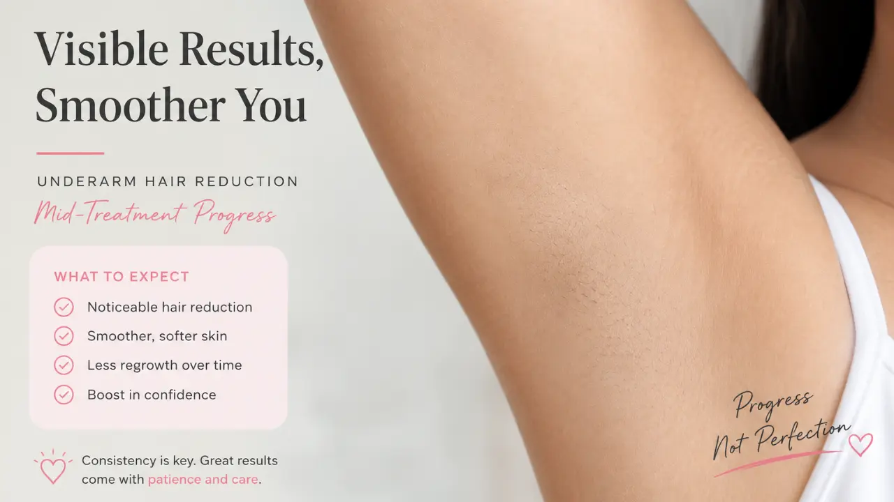 Laser hair removal results after 3-4 sessions at Clear Skin Clinic Pune.