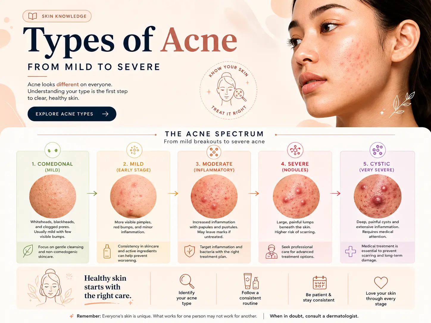 Types of Acne - From Mild to Severe