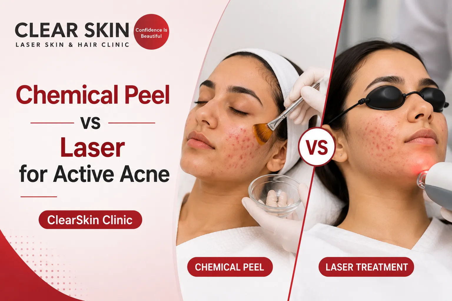 Chemical Peel vs Laser for Active Acne ClearSkin Clinic
