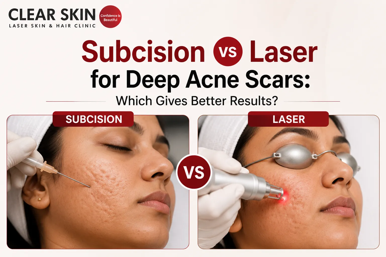 Subcision vs Laser for Deep Acne Scars: Which Gives Better Results