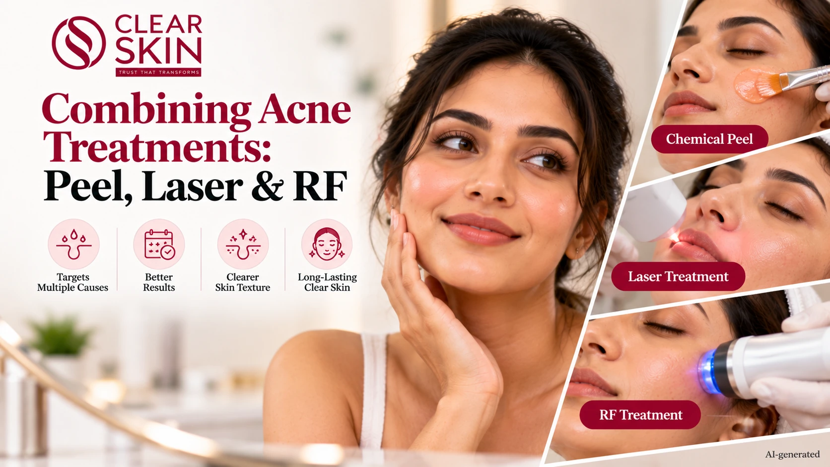 Combining Acne Treatments: Peel, Laser & RF | Clear Skin