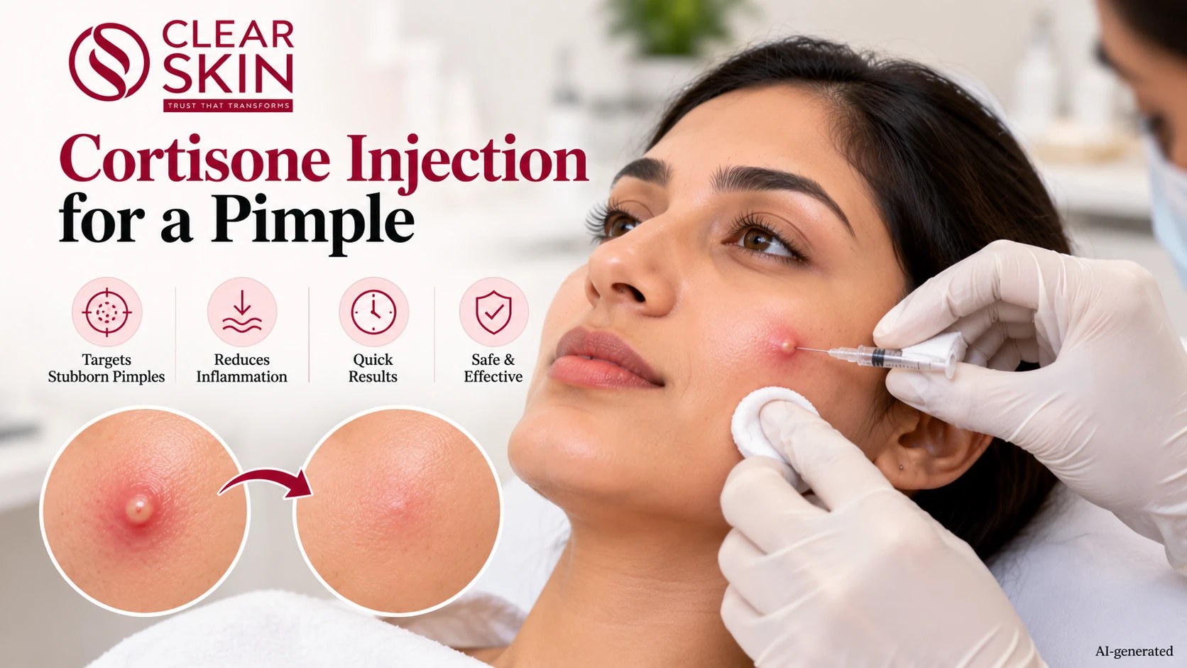 Cortisone Injection for a Pimple